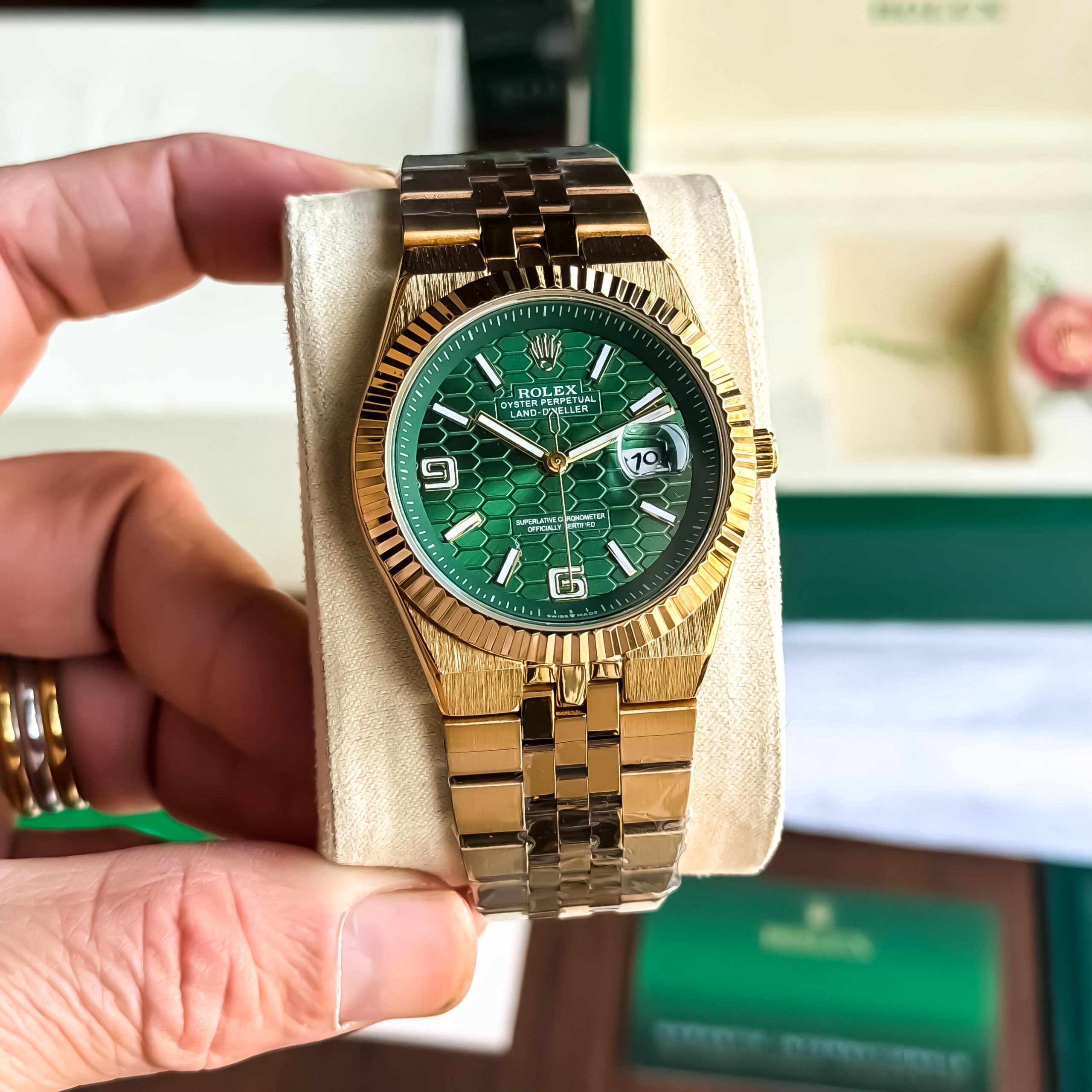 WhatsApp Image 2026-07-03 at 10.59.08 AM (2) Rolex Land Dweller Green Gold Edition - Image 1