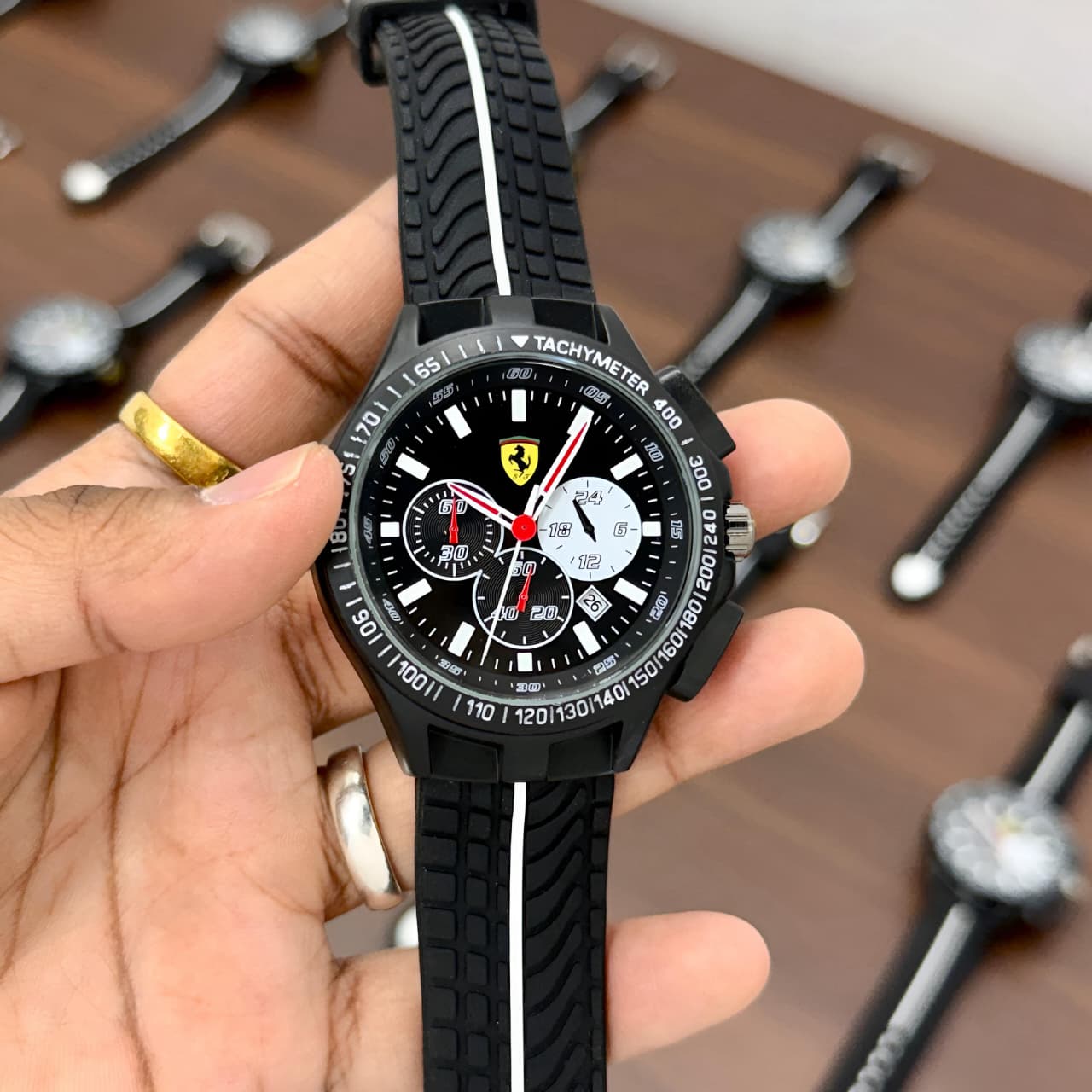 WhatsApp Image 2026-07-03 at 11.03.49 AM Scuderia Ferrari Race Black Grey Chronograph - Image 1