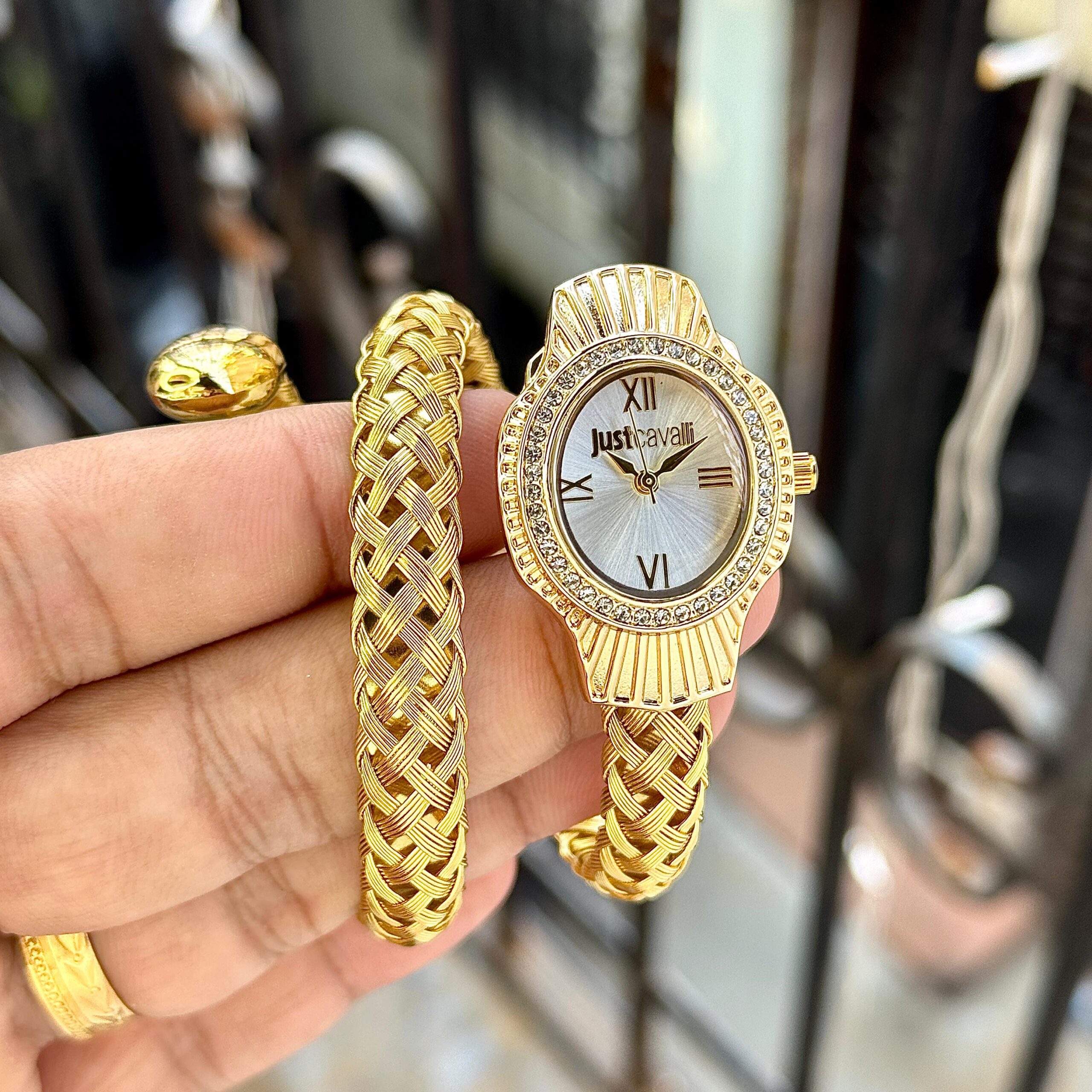 WhatsApp Image 2026-07-03 at 11.41.58 AM (1) Just Cavalli Twined Coil White Dial - Image 1