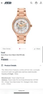 Fossil EEVIE Rose Gold Automatic - Image 2