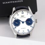 IWC Portugieser Heritage White Dial Blue Chronograph - Image 3