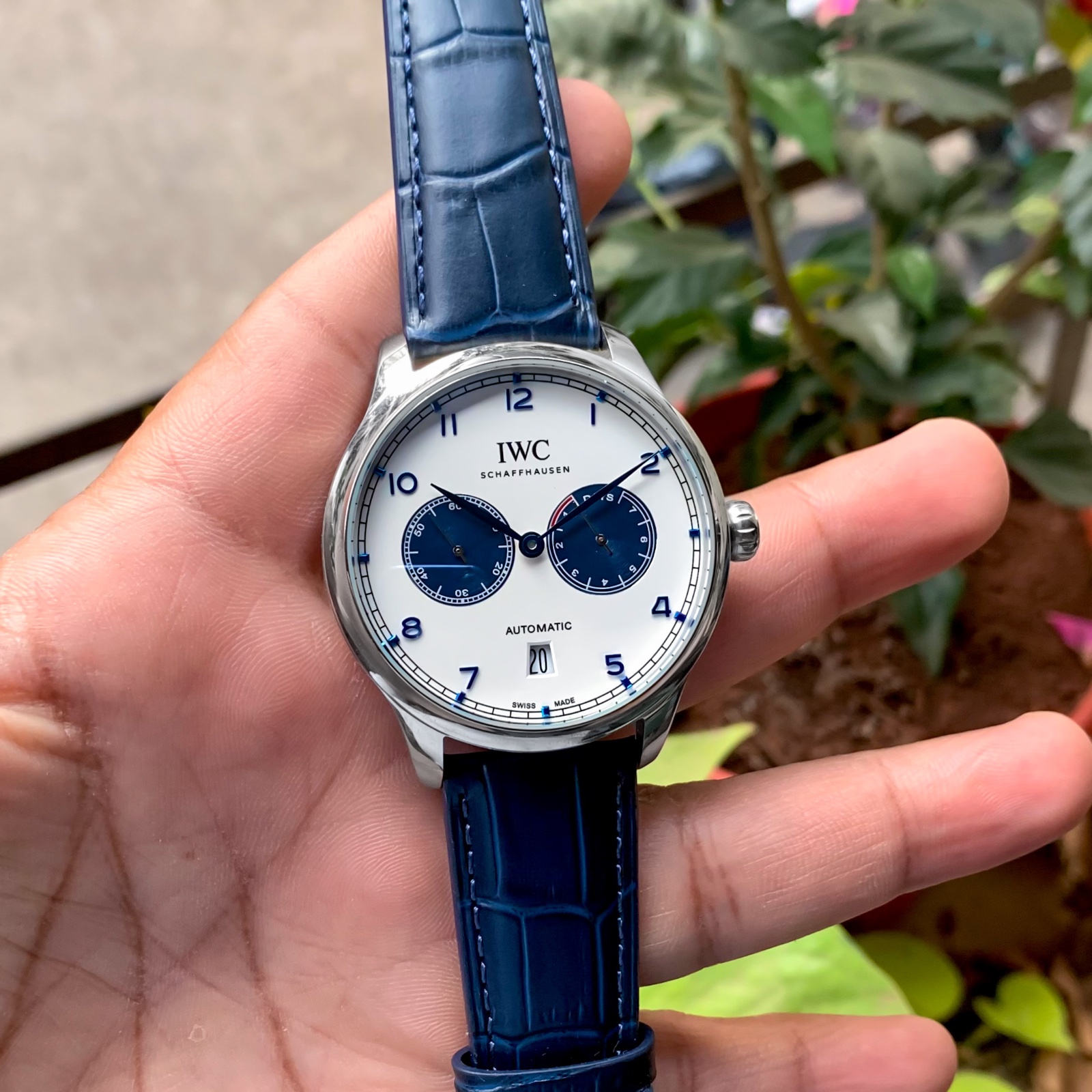 WhatsApp Image 2026-07-03 at 11.59.15 AM (2) IWC Portugieser Heritage White Dial Blue Chronograph - Image 1