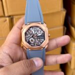 Bvlgari Gold Body Grey Strap Automatic