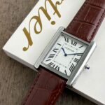 Cartier Tank Solo Silver Dial Brown Leather Edition - Image 3