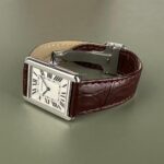 Cartier Tank Solo Silver Dial Brown Leather Edition - Image 4