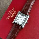 Cartier Tank Solo Silver Dial Brown Leather Edition