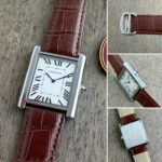 Cartier Tank Solo Silver Dial Brown Leather Edition - Image 5