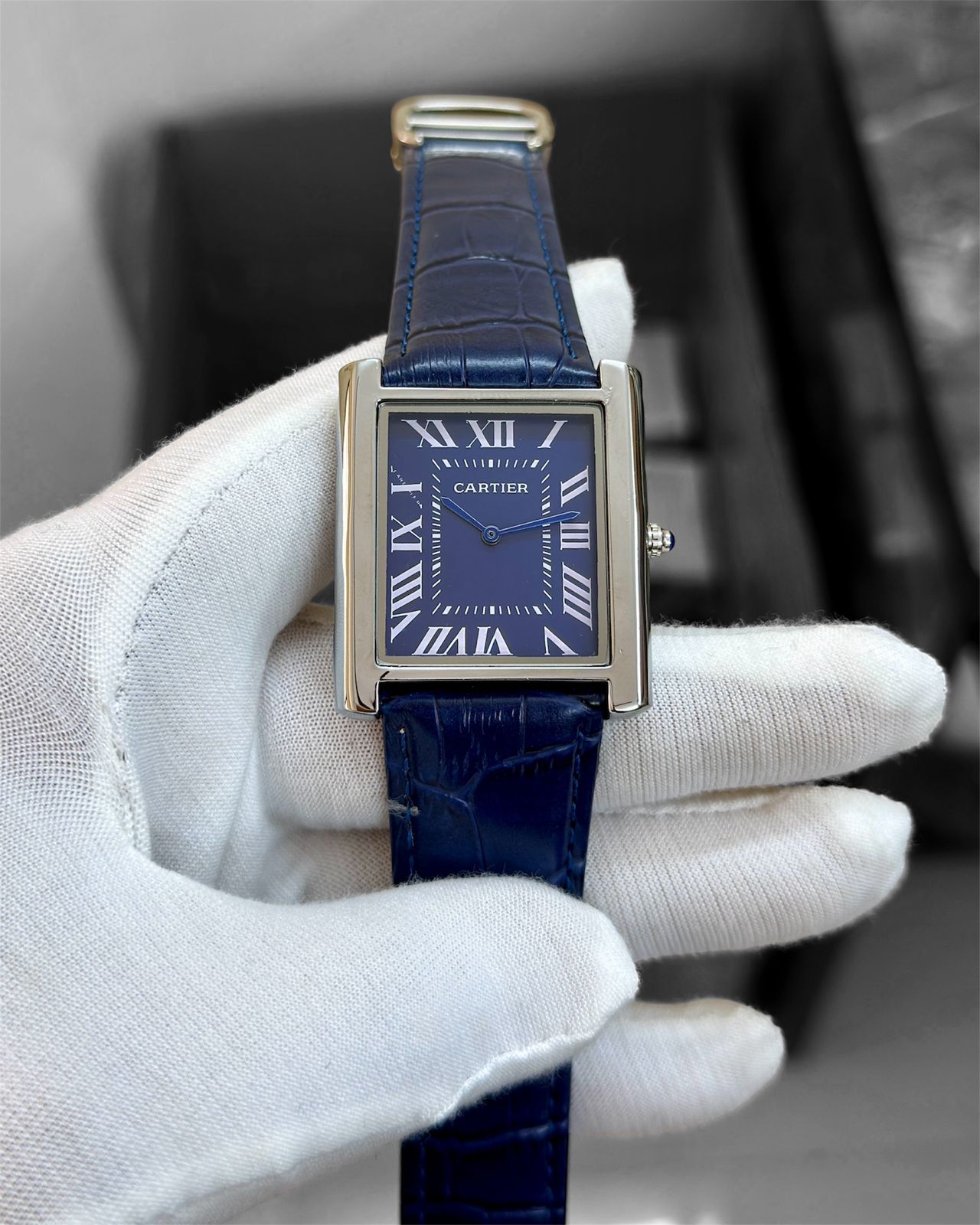 WhatsApp Image 2026-07-03 at 12.00.50 PM Cartier Tank Solo Blue Leather Edition - Image 1