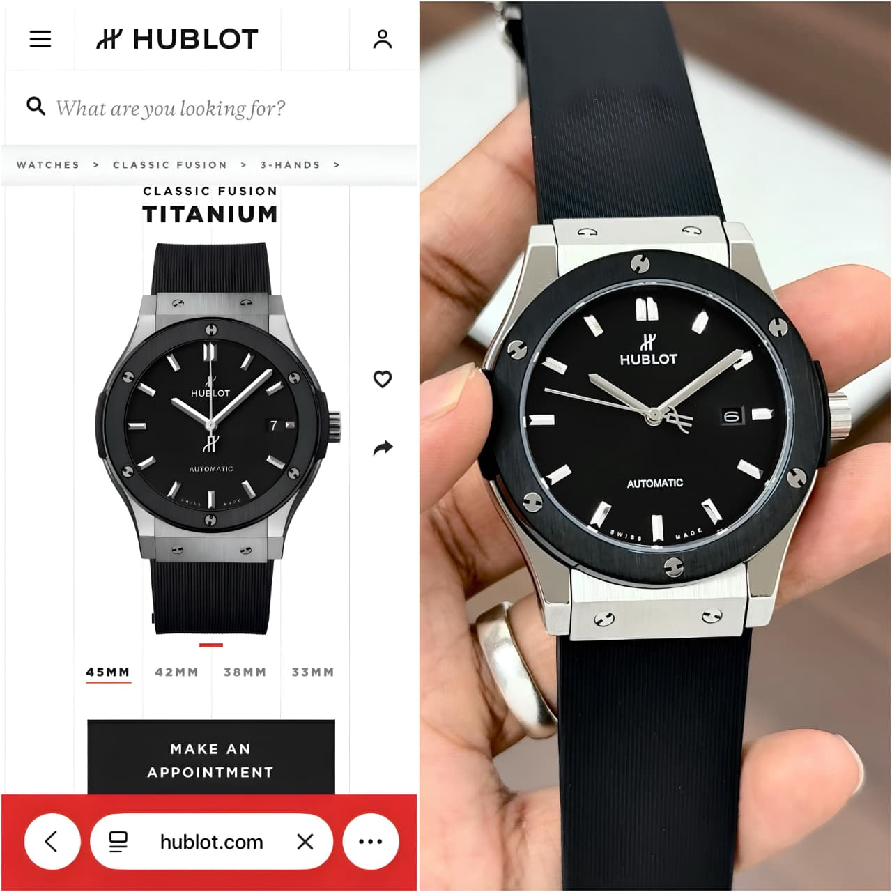 WhatsApp Image 2026-07-03 at 2.52.14 PM Hublot Classic Fusion Automatic Silve - Image 1