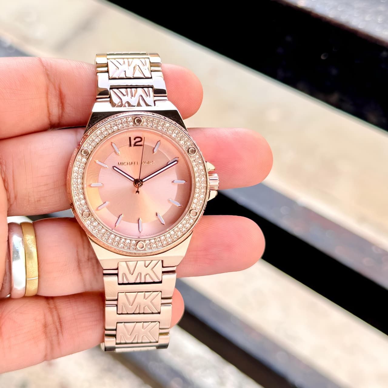 WhatsApp Image 2026-07-03 at 3.07.12 PM (1) Michael Kors Lennox Rose Gold White Dial - Image 1