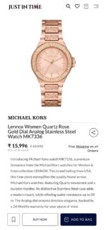Michael Kors Lennox Rose Gold White Dial - Image 2
