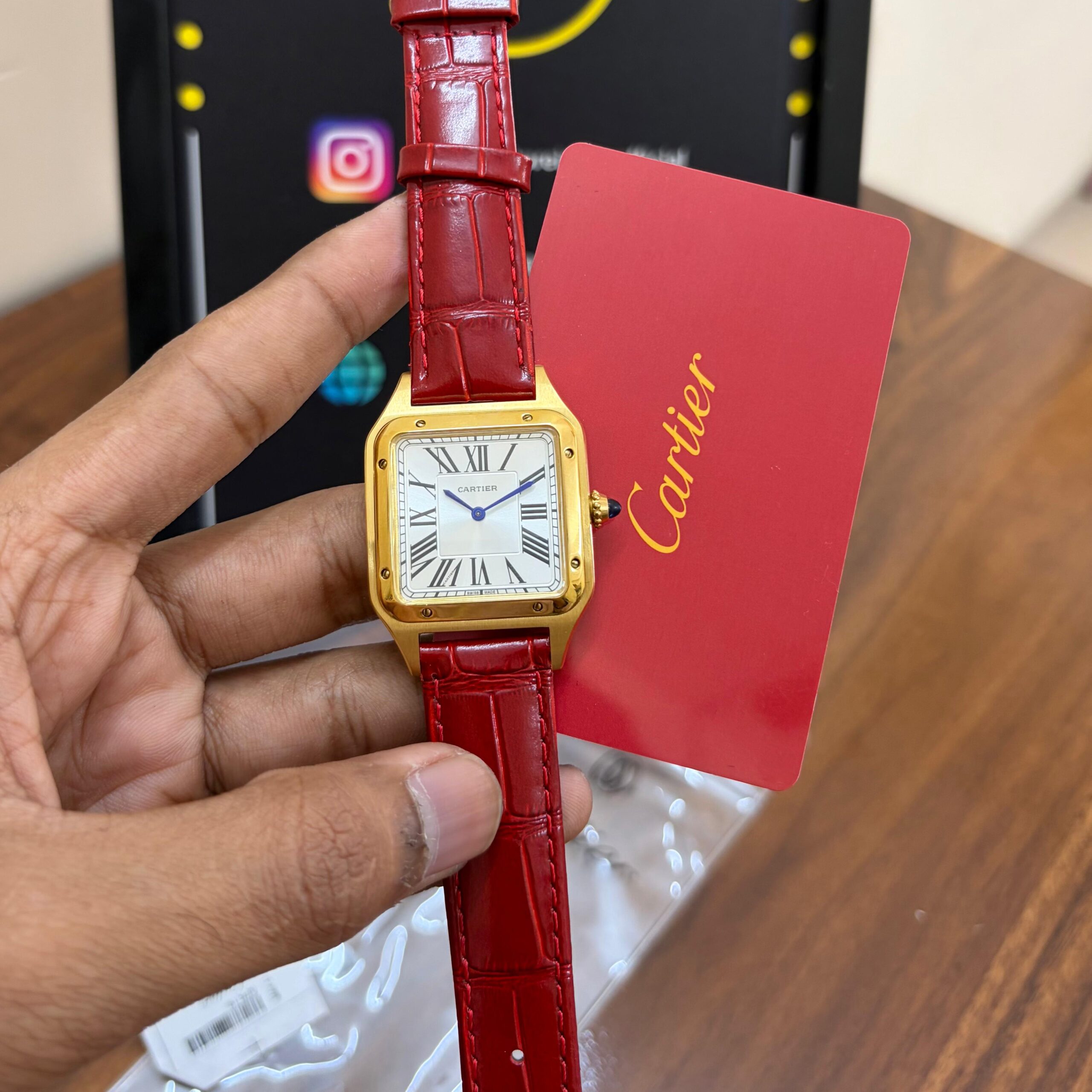 WhatsApp Image 2026-07-03 at 3.07.44 PM Cartier Santos Dumont Laquer White Dial - Image 1