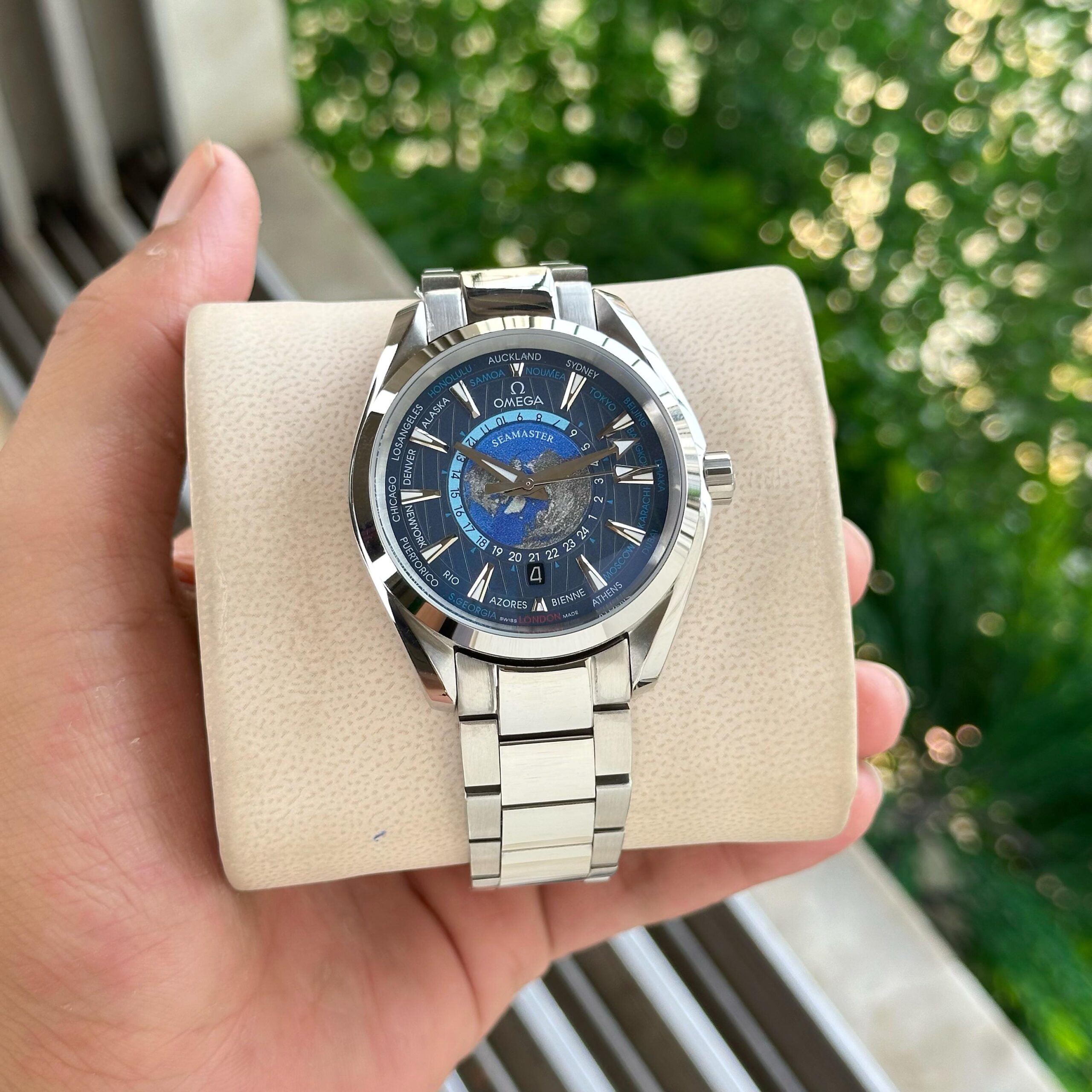 WhatsApp Image 2026-07-03 at 3.09.12 PM (1) Omega Seamaster Aqua Terra Worldtimer Blue Dial - Image 1