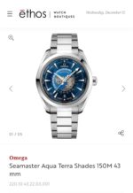 Omega Seamaster Aqua Terra Worldtimer Blue Dial - Image 3
