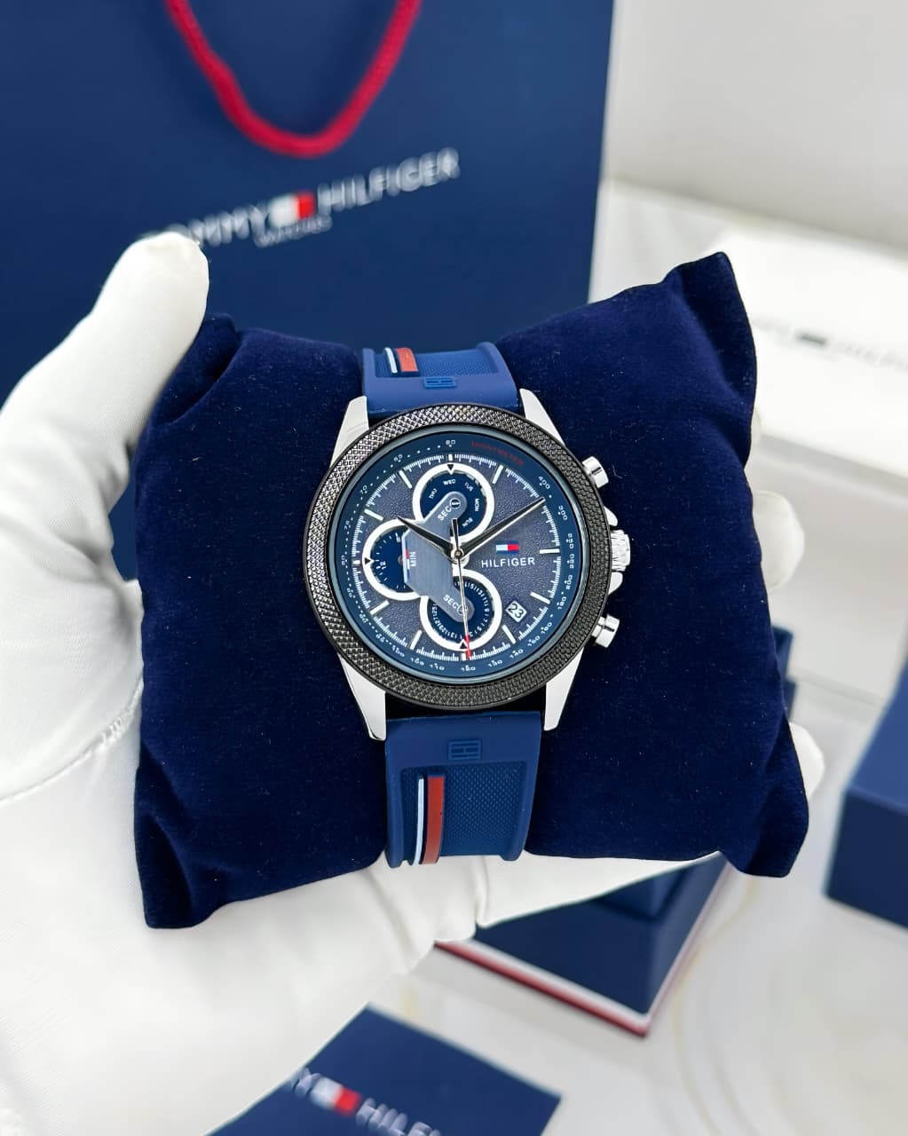 WhatsApp Image 2026-07-03 at 3.11.44 PM Tommy Hilfiger Clark Chronograph Grey Blue - Image 1