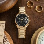 Tommy Hilfiger Gold Skeleton Chronograph