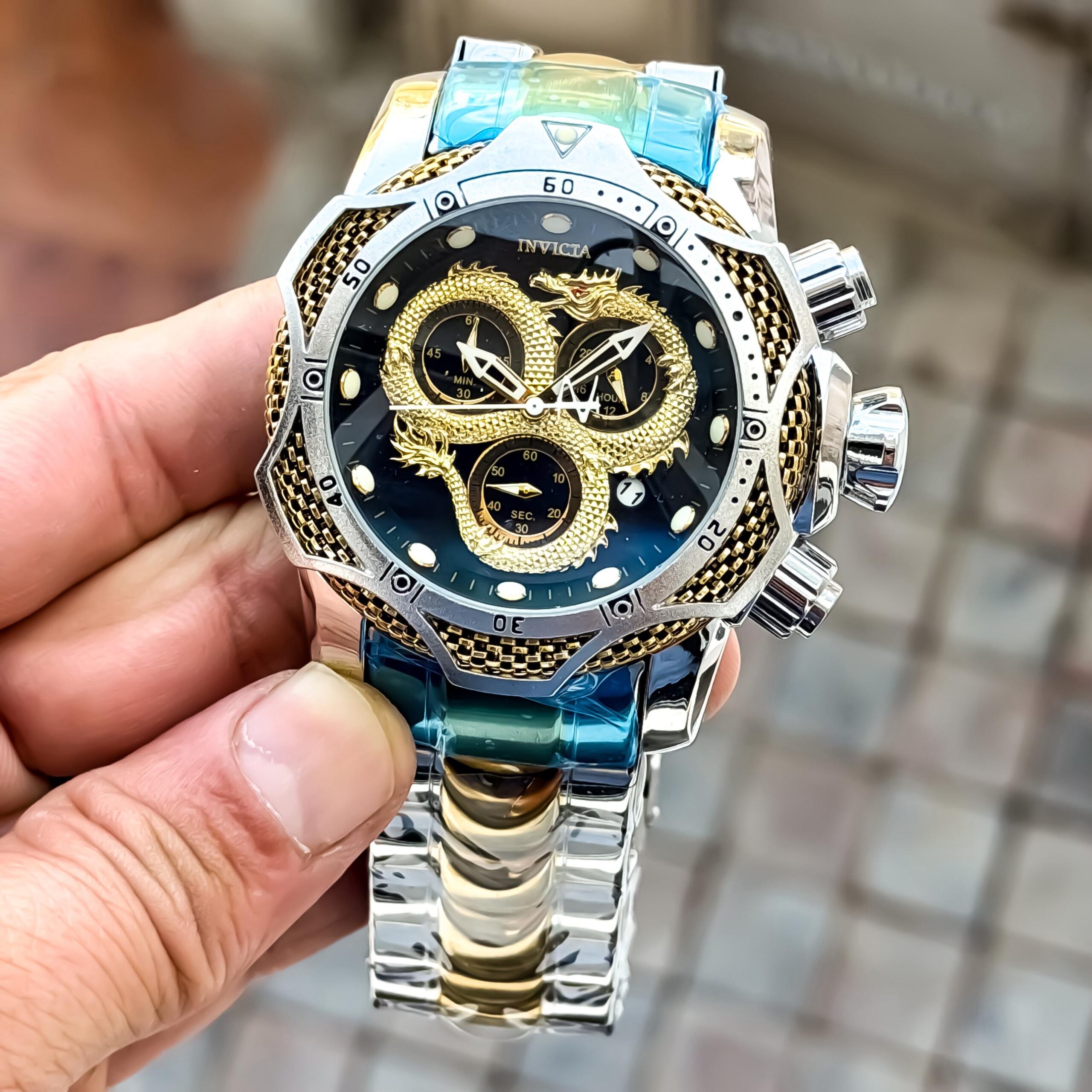 WhatsApp Image 2026-07-03 at 3.16.07 PM Invicta Dragon Venom Gold Two-Tone Black Dial - Image 1