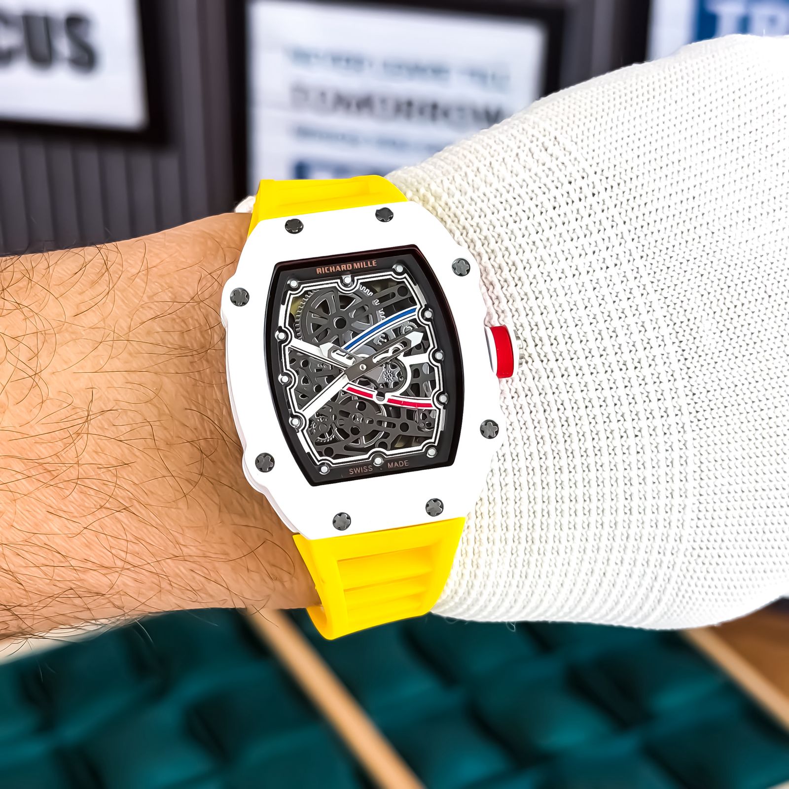 WhatsApp Image 2026-07-03 at 3.16.21 PM (1) Richard Mille Skeleton Dial Yellow - Image 1