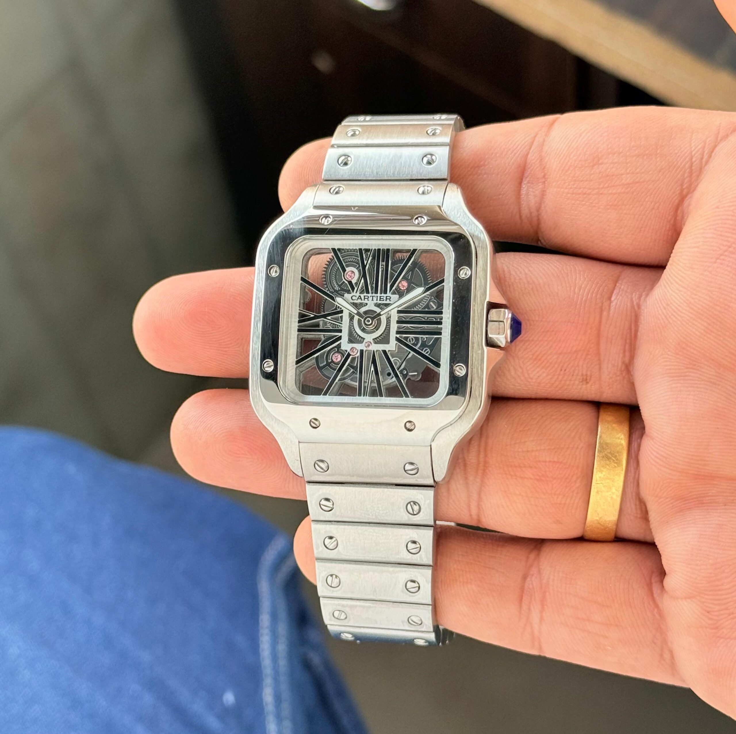 WhatsApp Image 2026-07-03 at 3.20.57 PM (1) Cartier Santos Skeleton Silver - Image 1