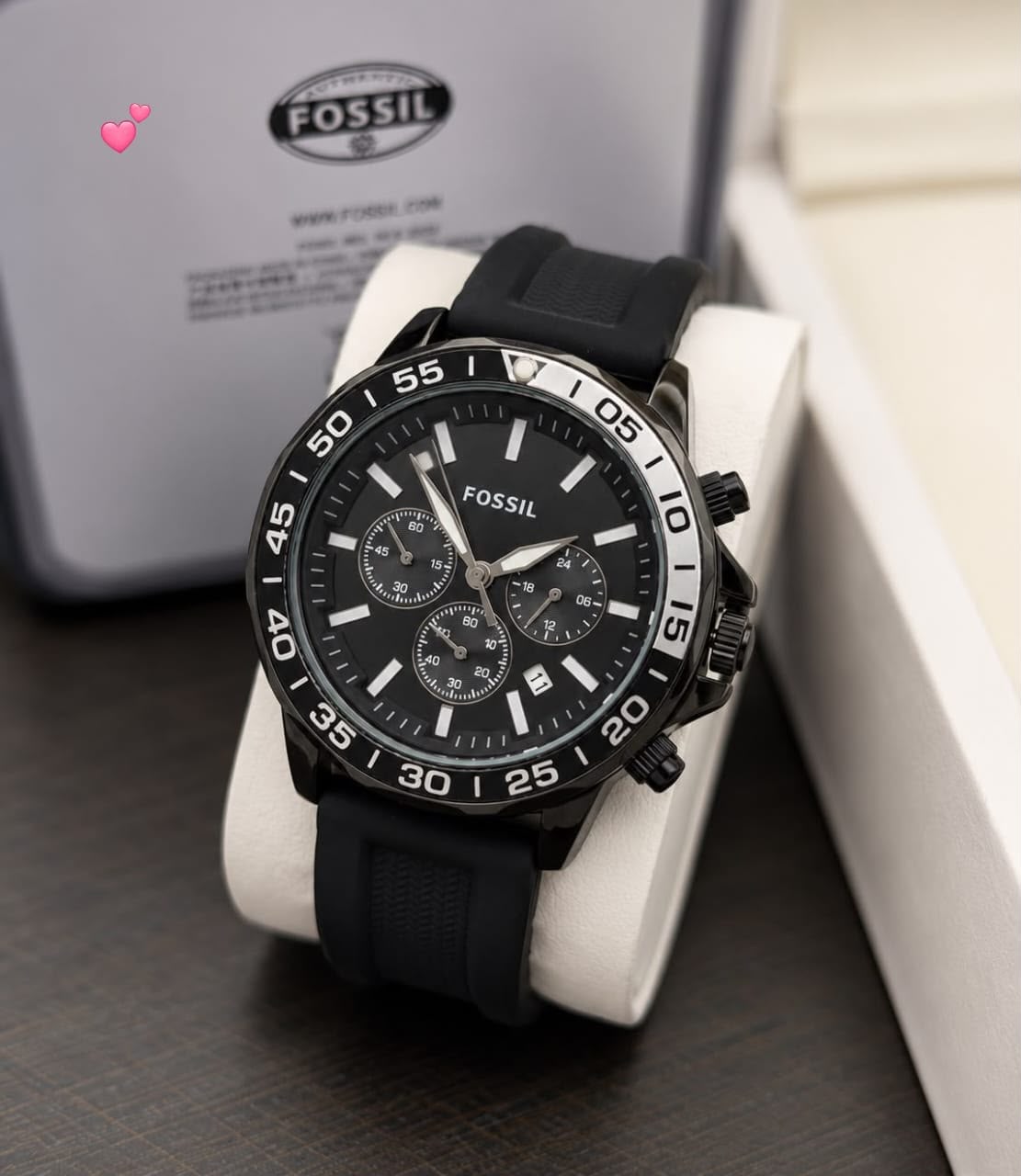 WhatsApp Image 2026-07-05 at 1.09.33 PM Fossil Chronograph Black Quartz Chronograph - Image 1