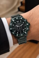 Emporio Armani Ceramica Dark Green Chronograph - Image 4
