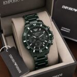 Emporio Armani Ceramica Dark Green Chronograph
