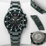 Emporio Armani Ceramica Dark Green Chronograph - Image 5