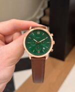 Fossil Green Dial Rose Gold Chronograph - Image 4