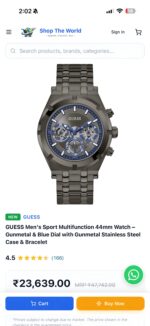 Guess Gunmetal Blue Chronograph - Image 3