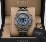 Guess Gunmetal Blue Chronograph - Image 5