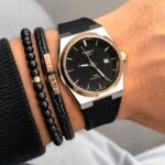 Tissot PRX Black Textured Dial Rose Gold