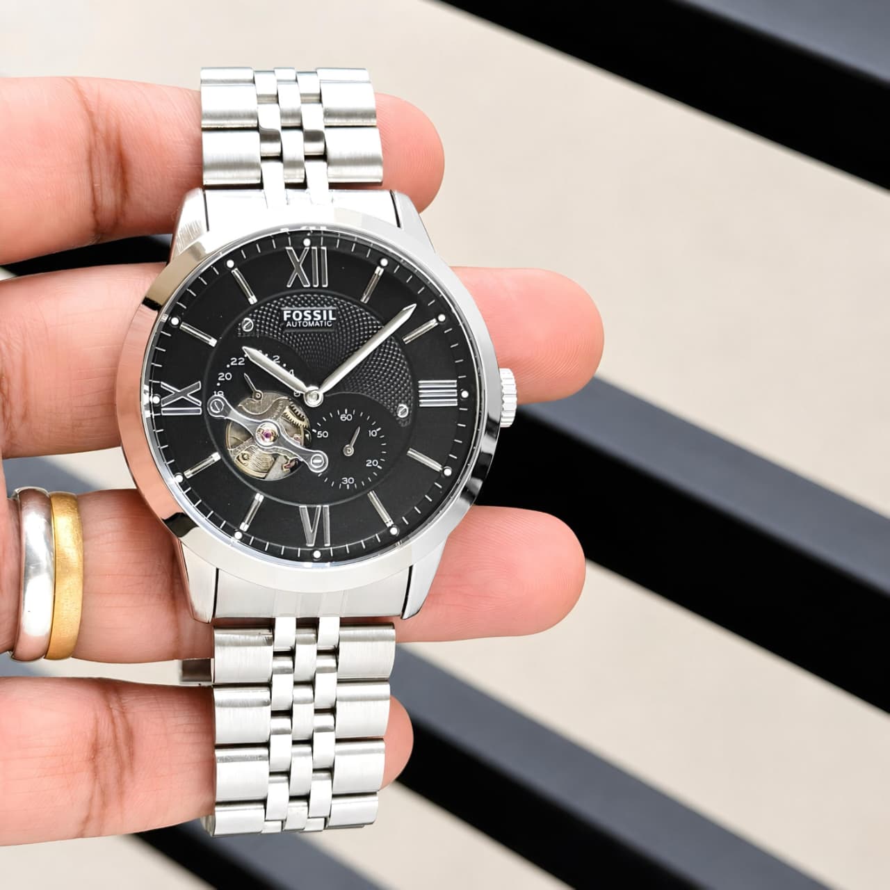 WhatsApp Image 2026-07-05 at 1.17.33 PM Fossil Townsman Automatic ME3107 Silver - Image 1