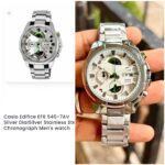 Edifice Casio Chronograph Silver Dial - Image 4