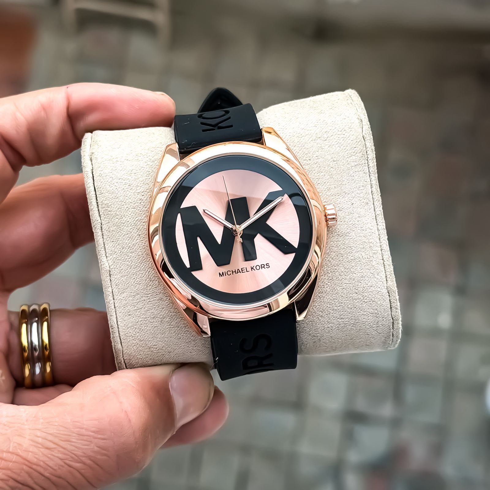WhatsApp Image 2026-07-05 at 12.51.14 PM (1) Michael Kors Black Silicone Edition - Image 1