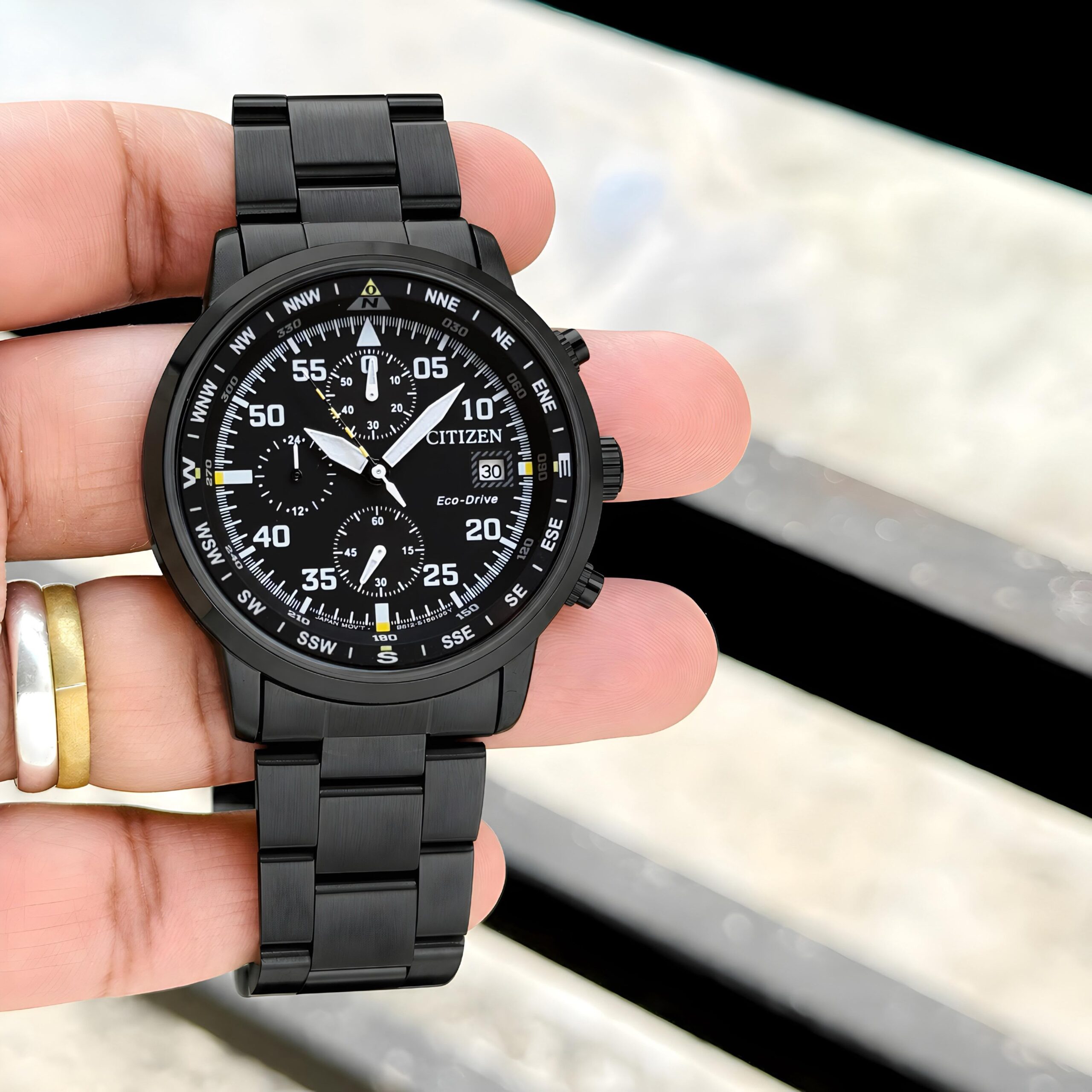 WhatsApp Image 2026-07-05 at 12.51.31 PM (1) Citizen Eco Drive Chronograph Black Dial - Image 1