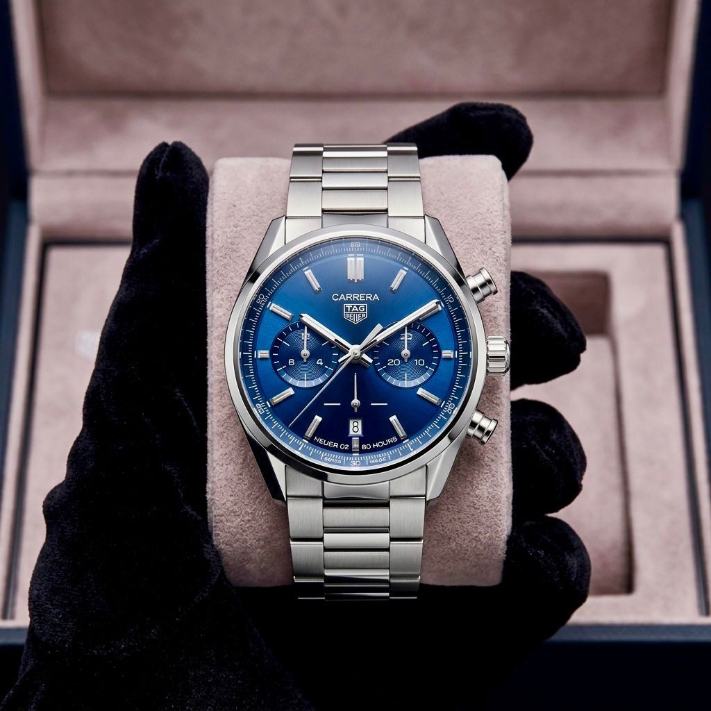 WhatsApp Image 2026-07-05 at 12.53.19 PM (1) Tag Heuer Blue Dial Chronograph - Image 1