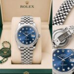 Rolex Oyster Perpetual Blue Diamond Dial - Image 4