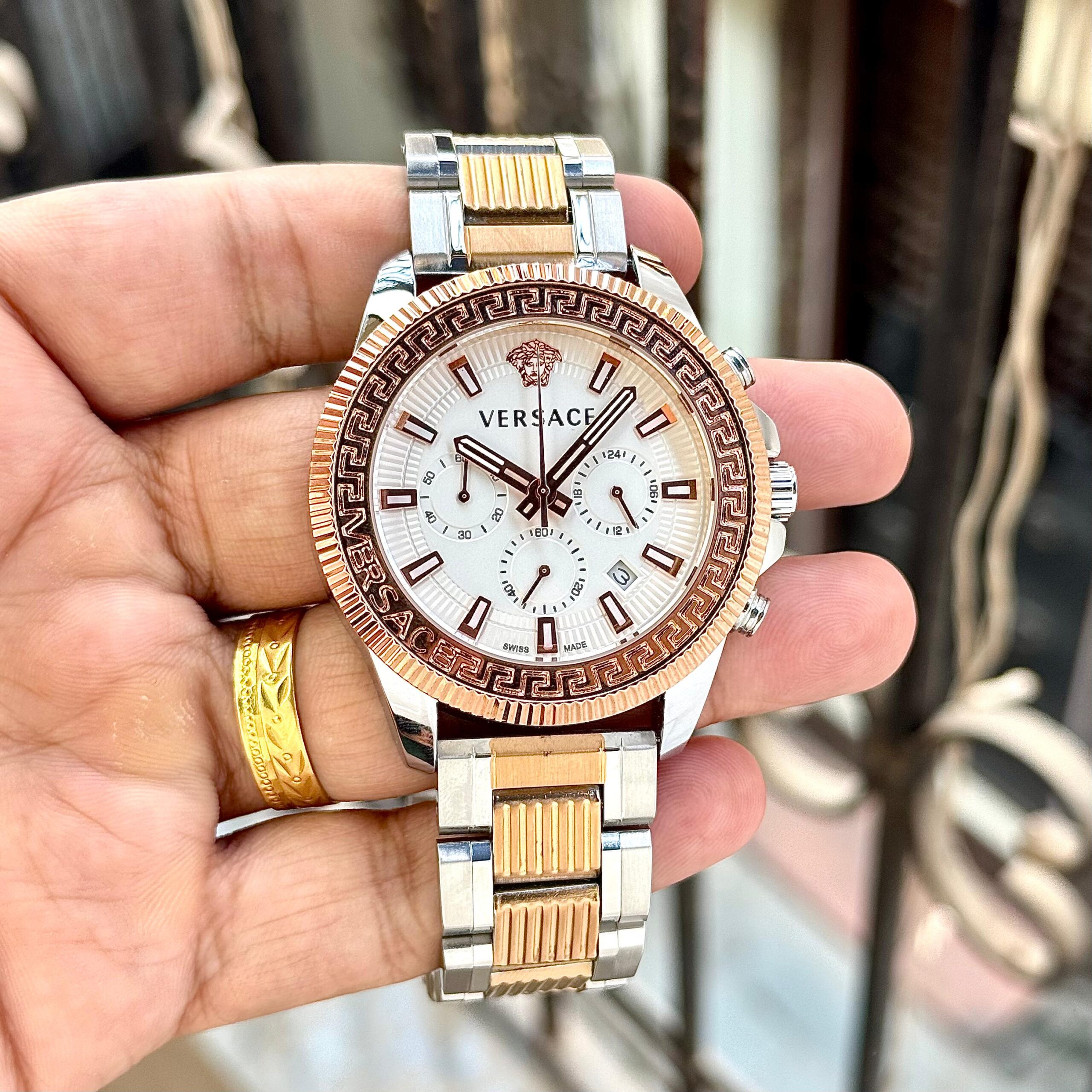 WhatsApp Image 2026-07-05 at 12.57.24 PM (1) Versace Greca Action Chronograph - Image 1