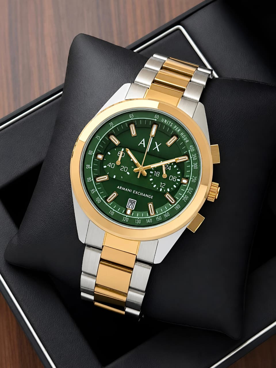 WhatsApp Image 2026-07-05 at 8.21.45 PM (1) Armani Exchange Rafael Green Dial Chronograph - Image 1