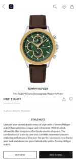 Tommy Hilfiger Clark Chronograph Green Dial - Image 3