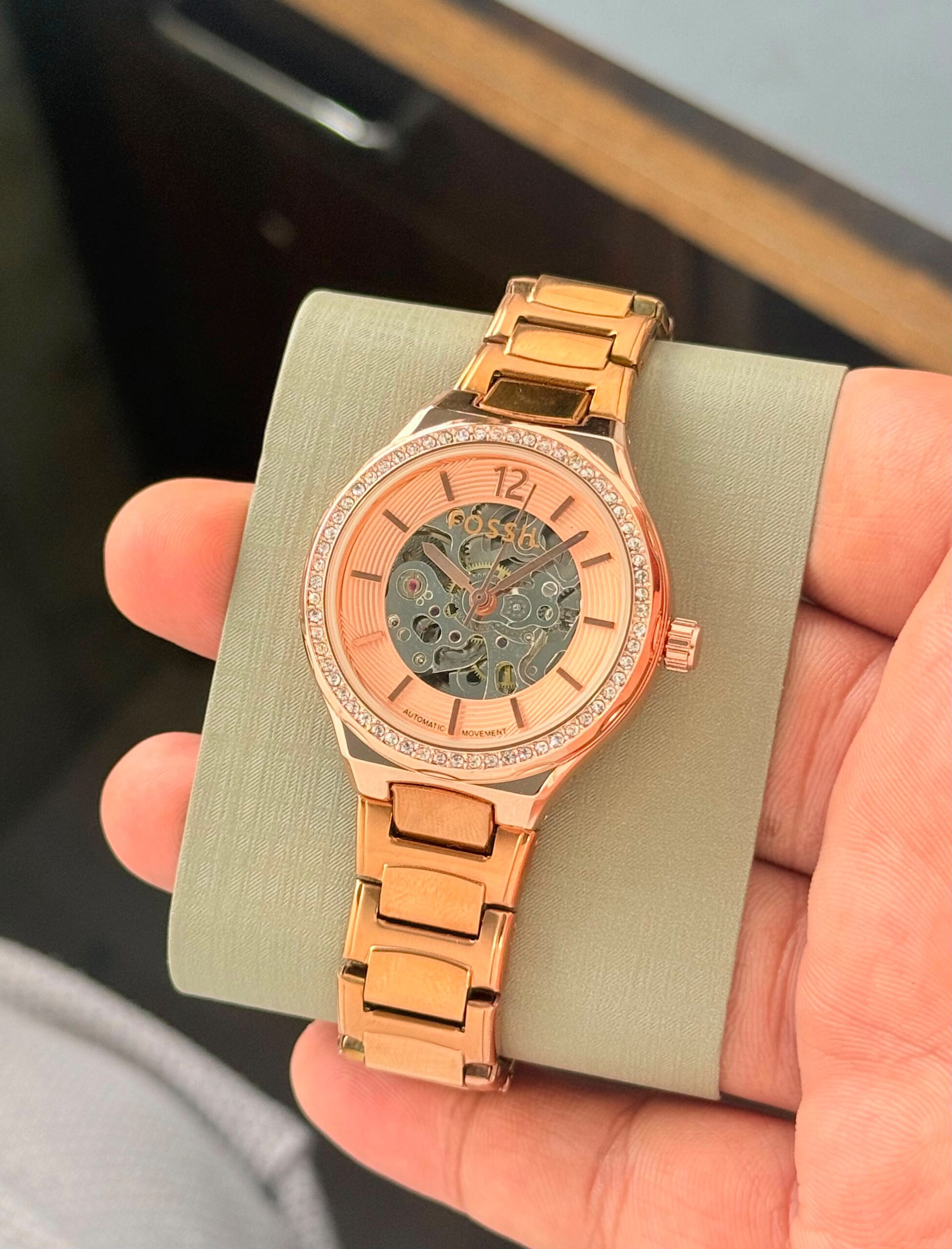 WhatsApp Image 2026-07-07 at 12.08.10 AM (2) Fossil Eevie Skeleton Automatic Rose Gold - Image 1