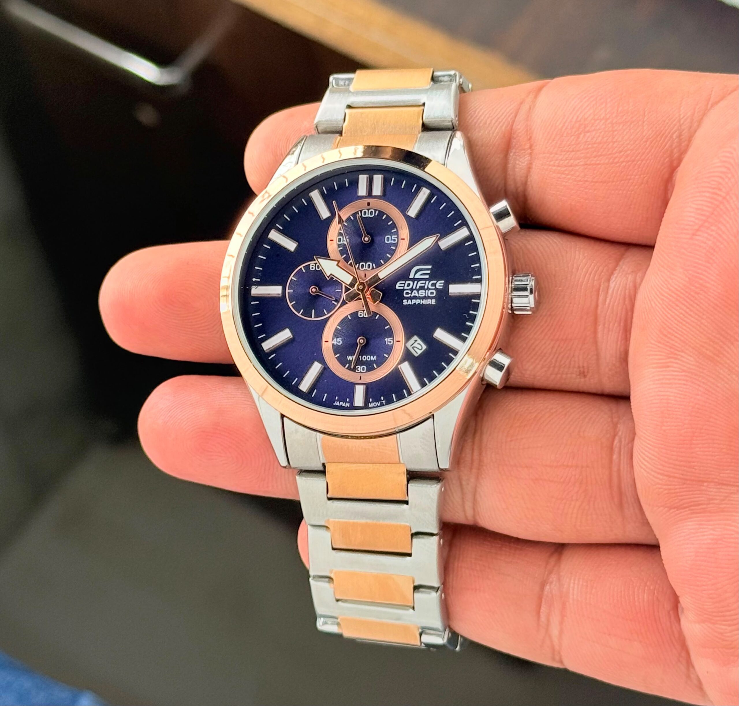 WhatsApp Image 2026-07-07 at 12.11.18 AM (1) Edifice Casio Standard Chronograph Blue Dial - Image 1