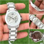 Longines White & Silver Ceramic Chronograph - Image 3