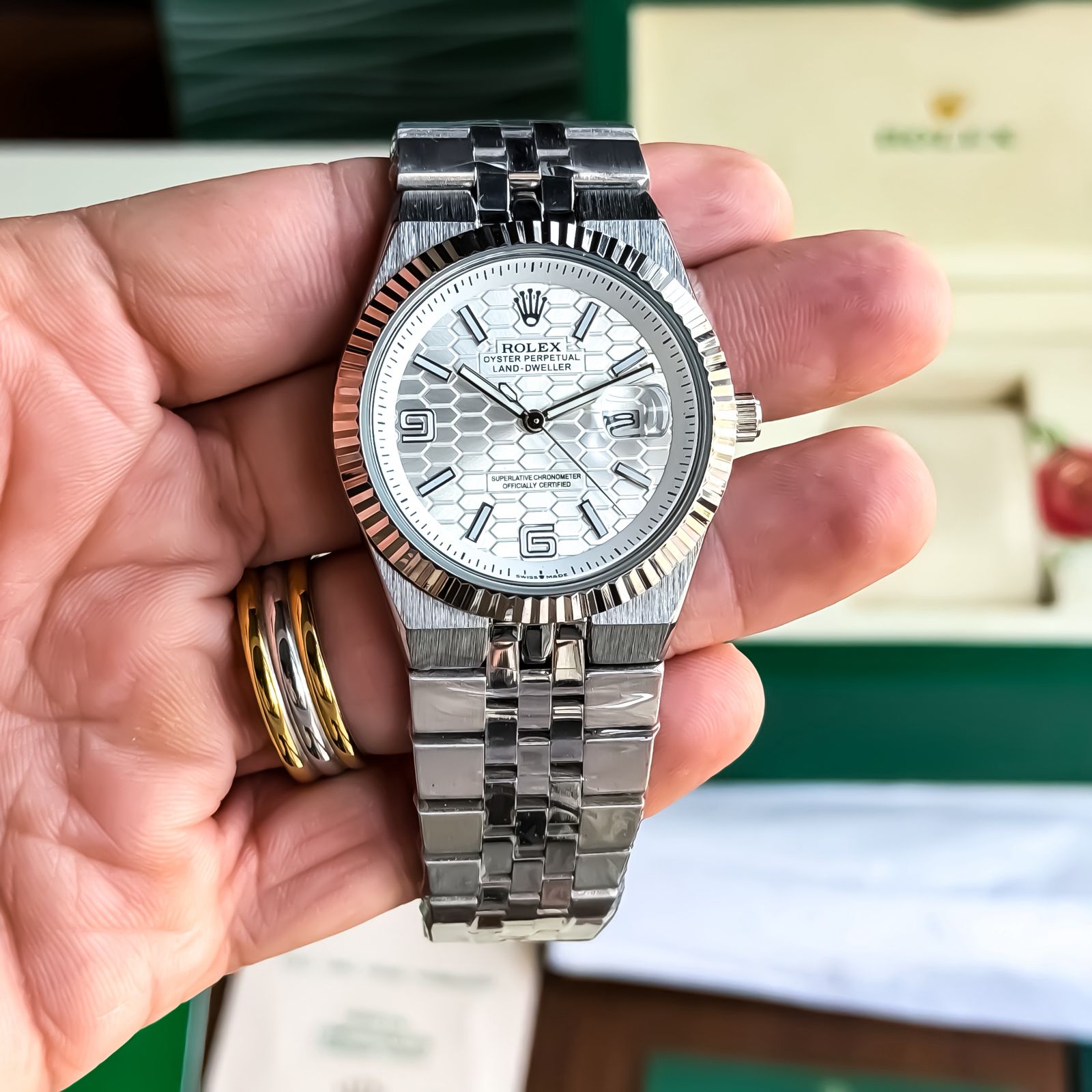 WhatsApp Image 2026-07-09 at 4.08.02 PM (1) Rolex Land-Dweller Silver Dial - Image 1