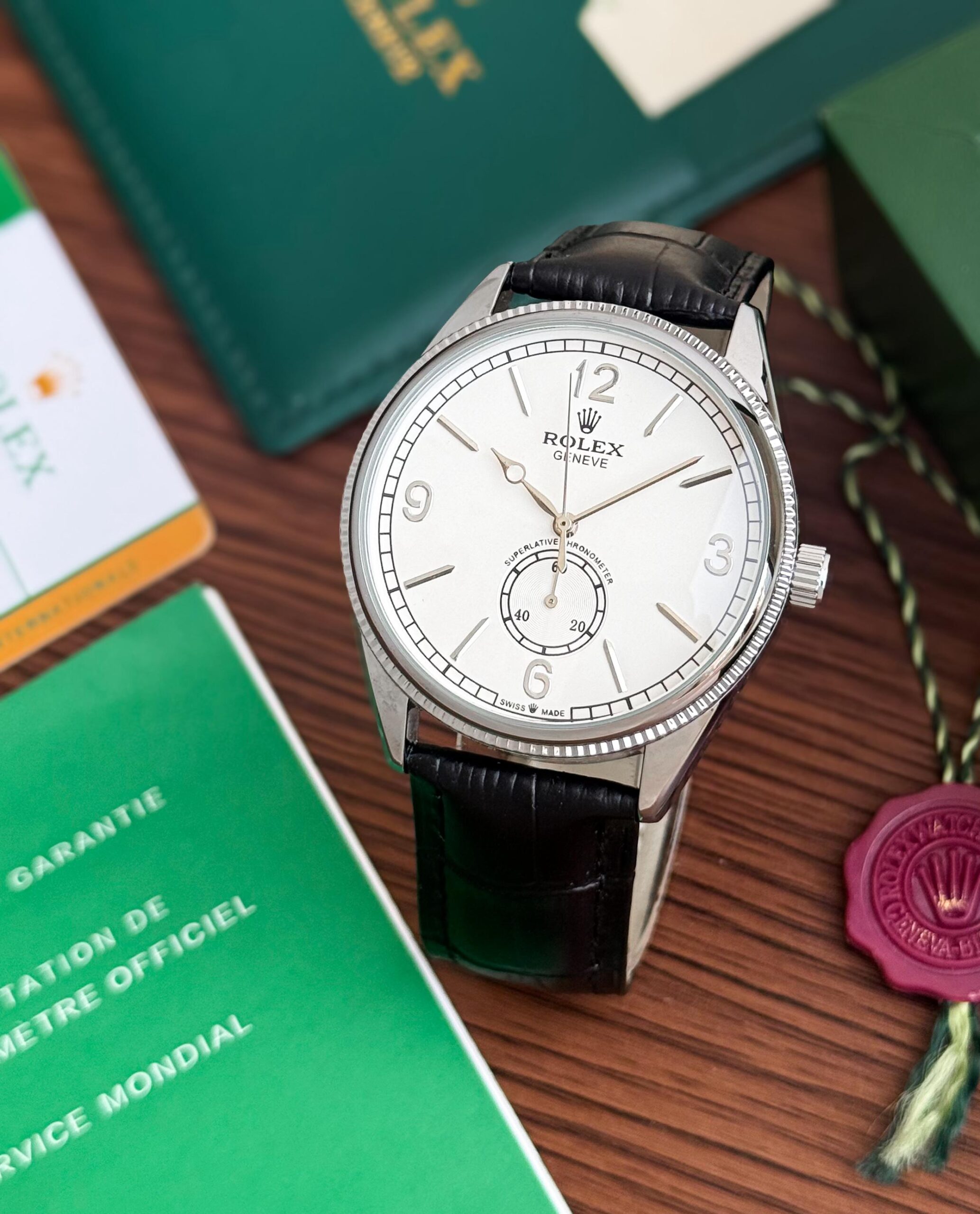 WhatsApp Image 2026-07-09 at 4.09.25 PM (1) Rolex Geneve Automatic White Dial - Image 1