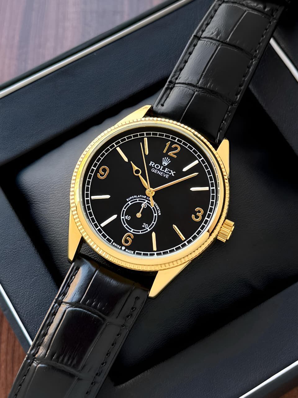 WhatsApp Image 2026-07-09 at 4.09.42 PM (1) Rolex Geneve Automatic Black Dial - Image 1