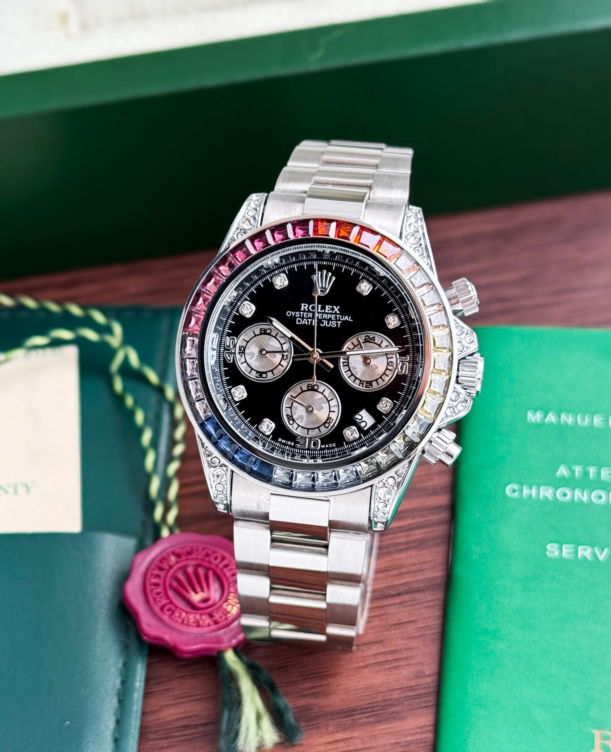 WhatsApp Image 2026-07-09 at 6.28.33 PM (1) Rolex Diamond Silver Quartz - Image 1