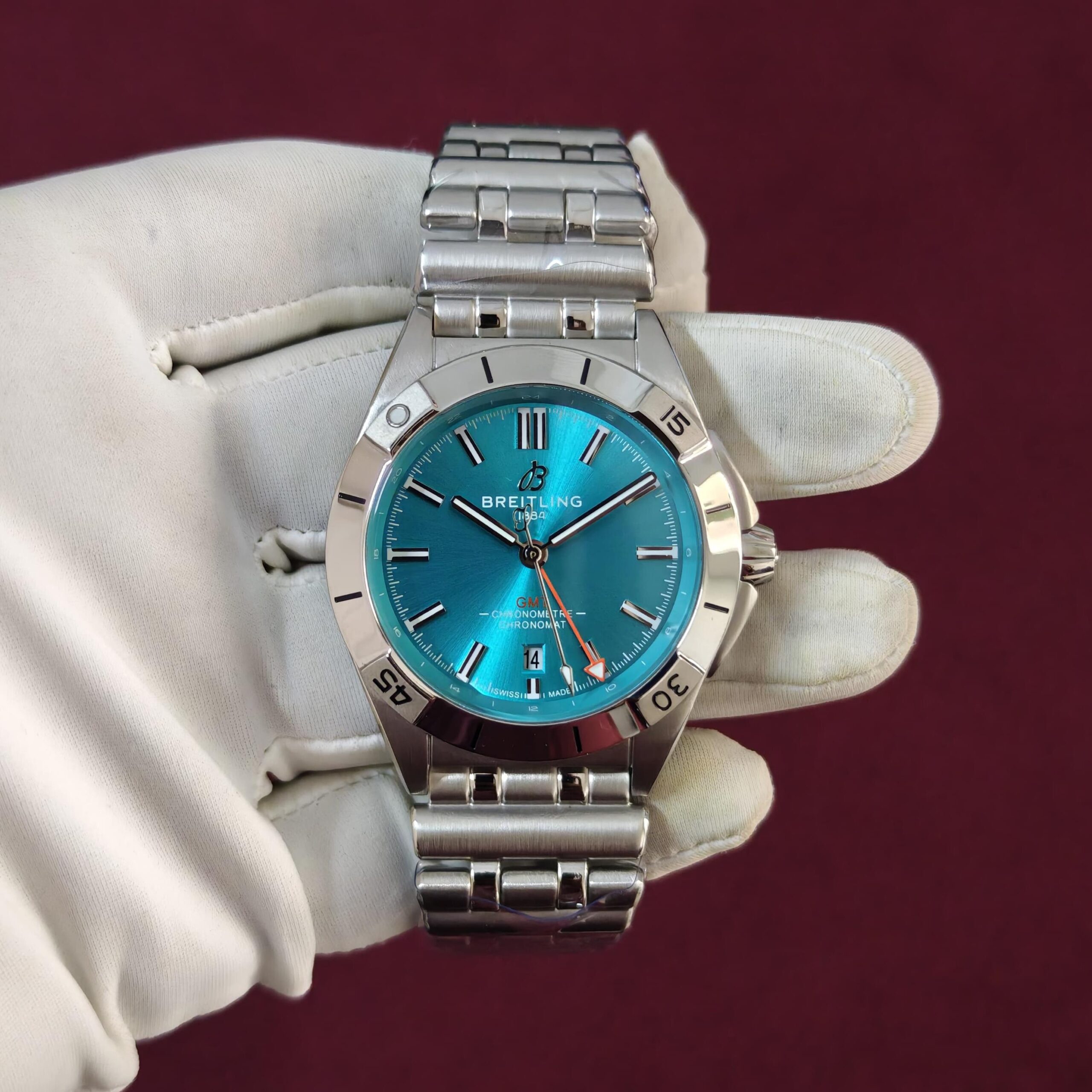 WhatsApp Image 2026-07-09 at 6.35.17 PM Breitling Chronomat GMT Ice Blue Dial - Image 1