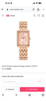 Fossil Raquel Pink Rectangular Dial - Image 2