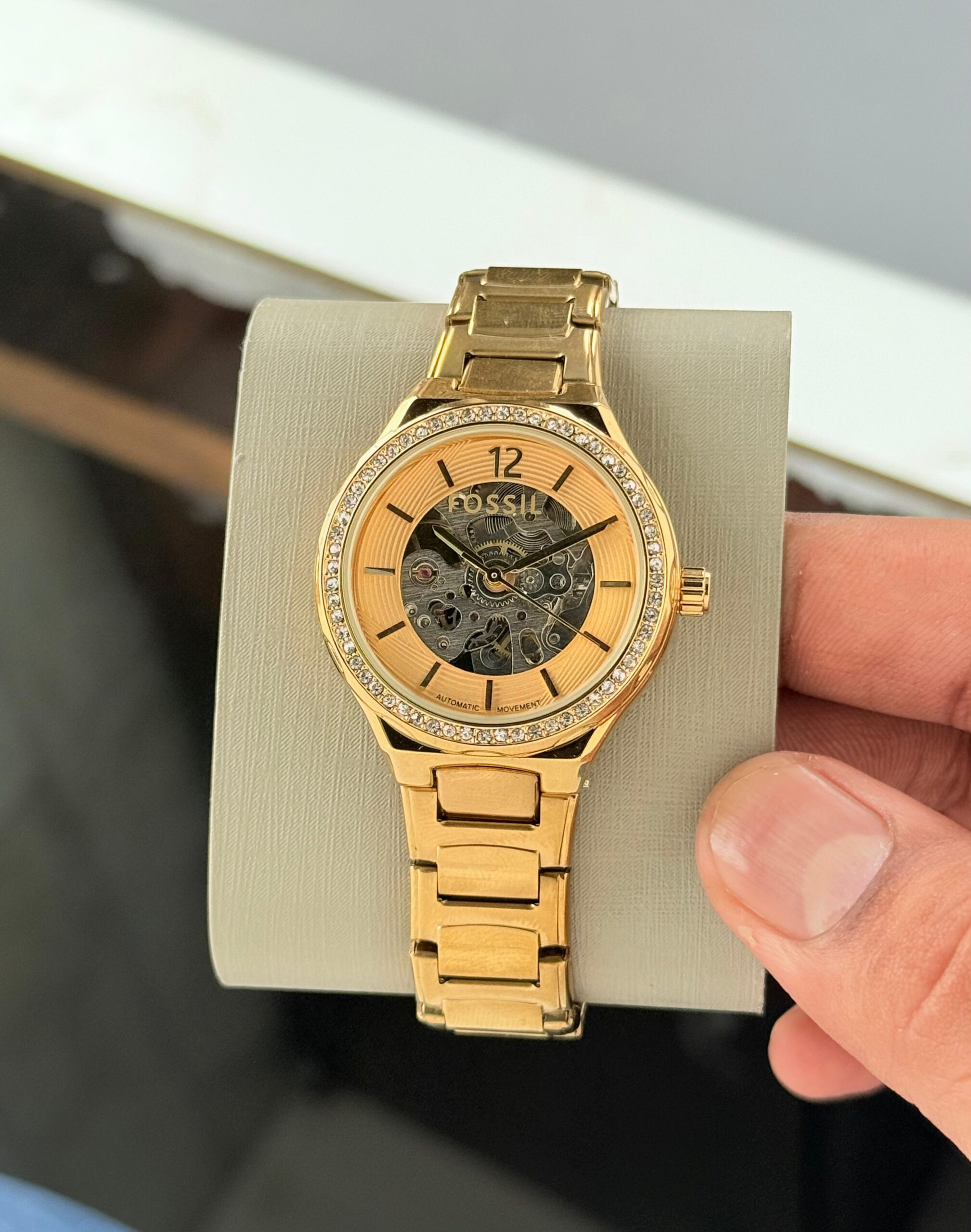WhatsApp Image 2026-07-09 at 6.36.52 PM Fossil Eevie Golden Skeleton Automatic - Image 1